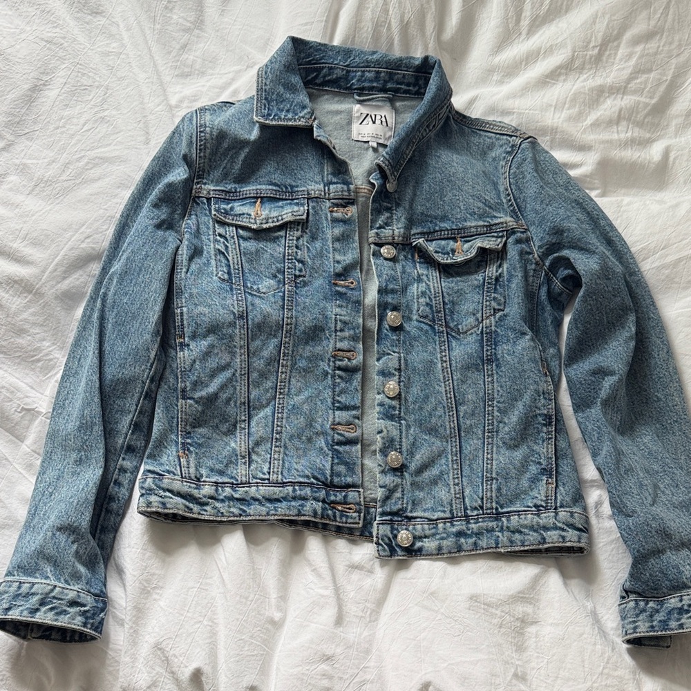 Zara Light Blue Denim Jean Jacket
